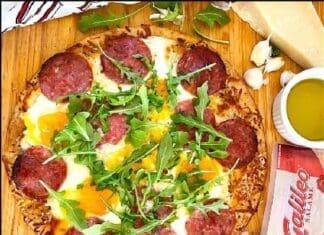 Breakfast Pizza with Galileo Salame Breakfast Pizza