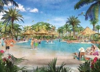 Construction Starts on Latitude Margaritaville Watersound Town Center Latitude Paradise Pool Rendering