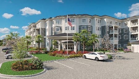 Entrance View Rendering Watersound Fountains
